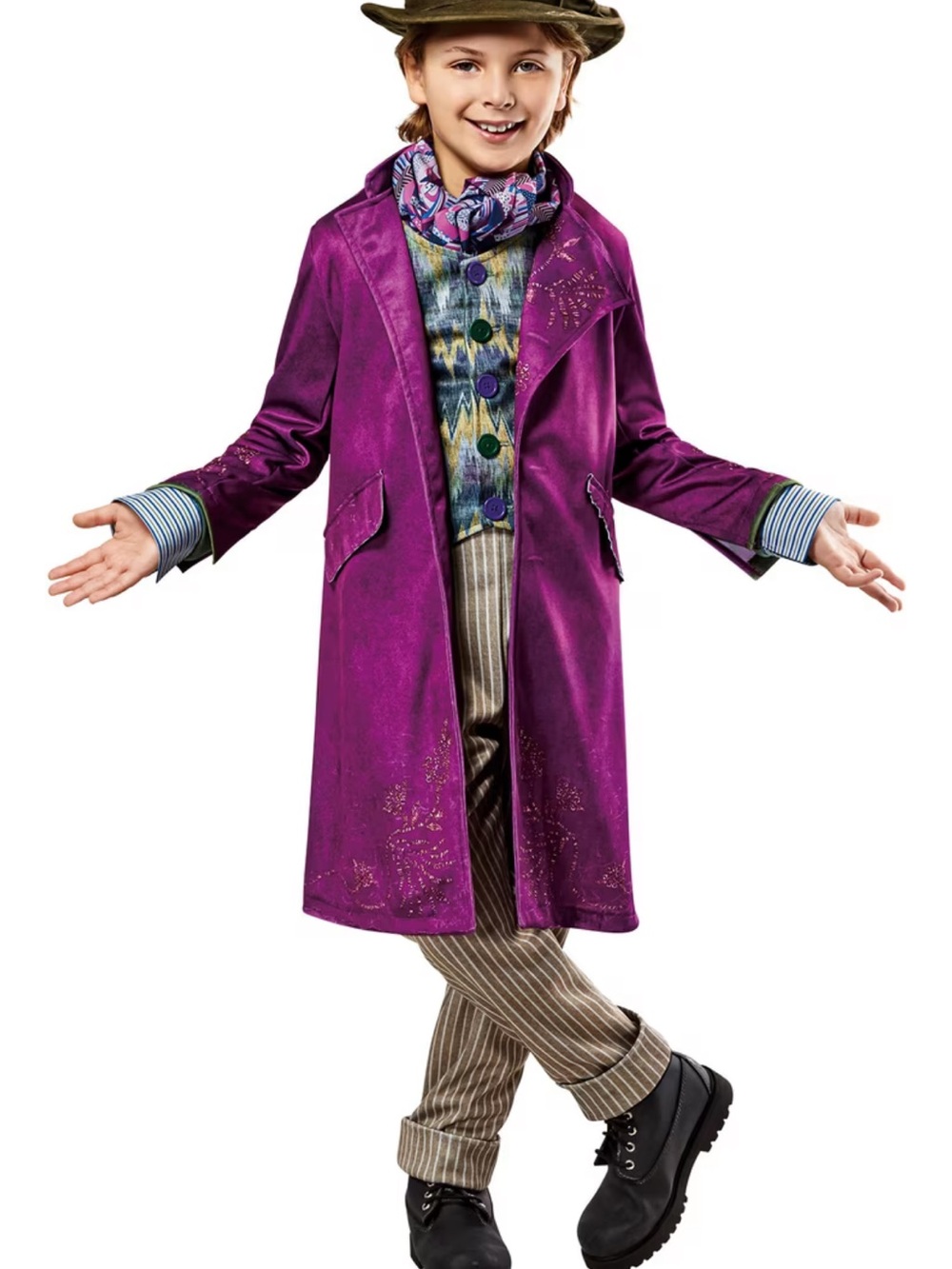 Wonka Movie Willy Wonka Deluxe Kid Costume sz M 7/8
